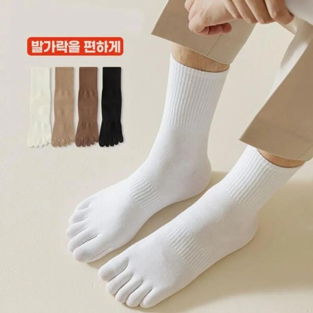 The Body Secret Haruyang Men s Toe Socks Basic 6-Pair Set 6 sets, 1 pair of each color