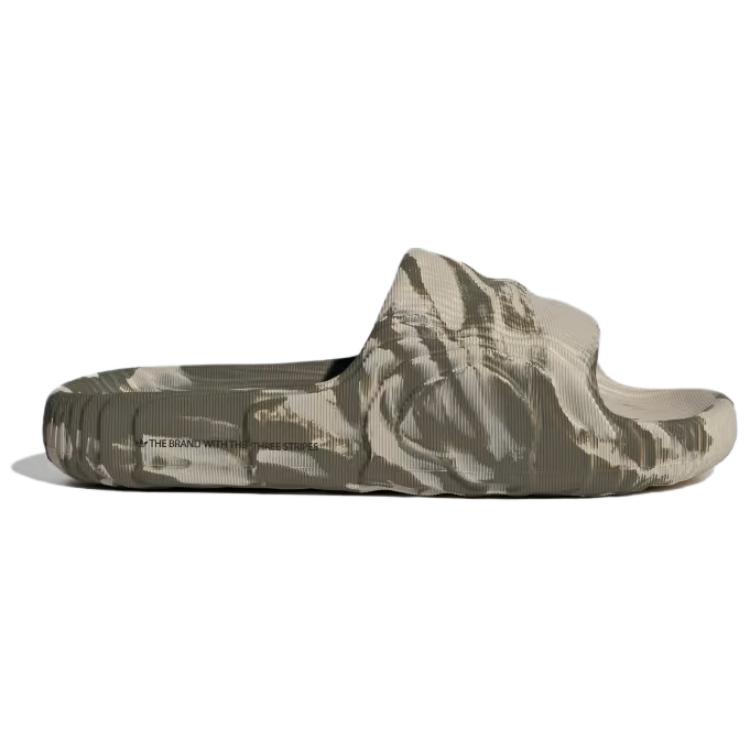 Adidas Adilette 22 Slide Wonder Beige Olive Strata Adidași Unisex Crem Negru-Core IG5918