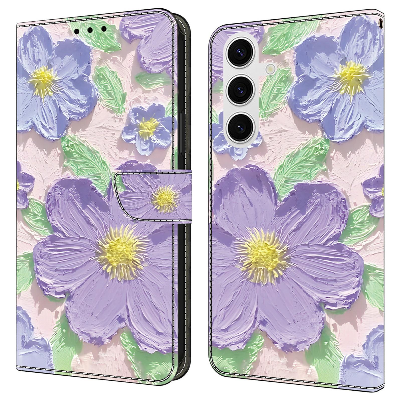 

Для Samsung Galaxy S25/S24 Чехол С принтом Устойчивый к падениям Кожаный Чехол-книжка с кошельком Чехол для телефона A