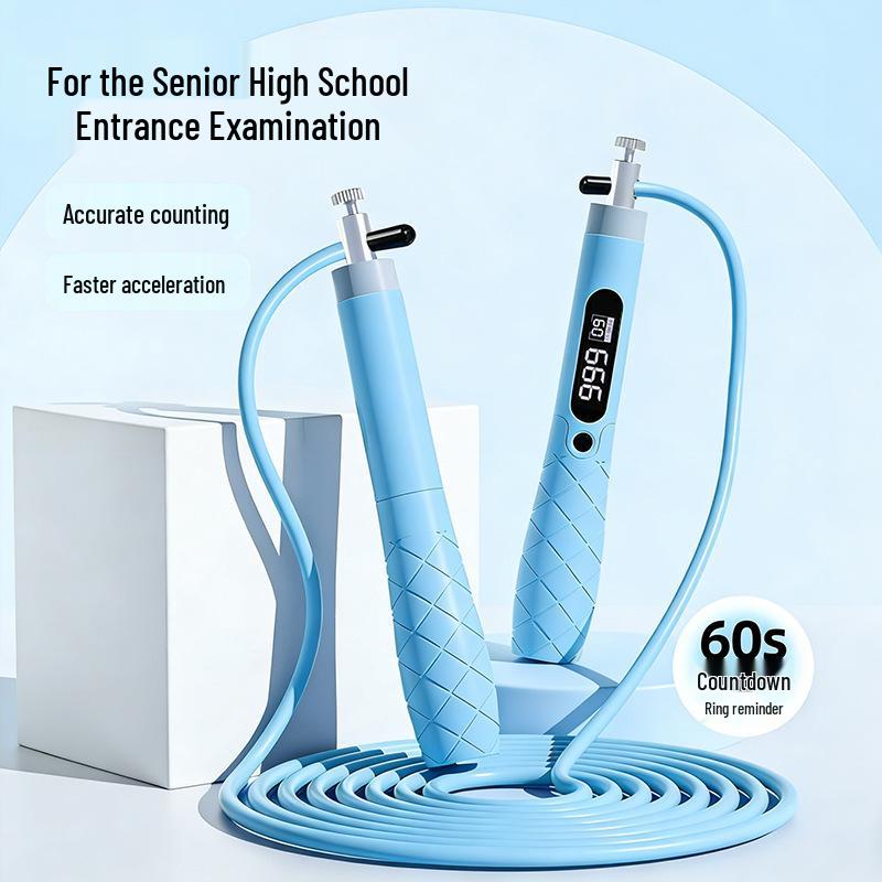 Rechargeable Smart Counting Jump Rope with Steel Wire for Kids and Adults, Ideal for Sports Competitions and Training.