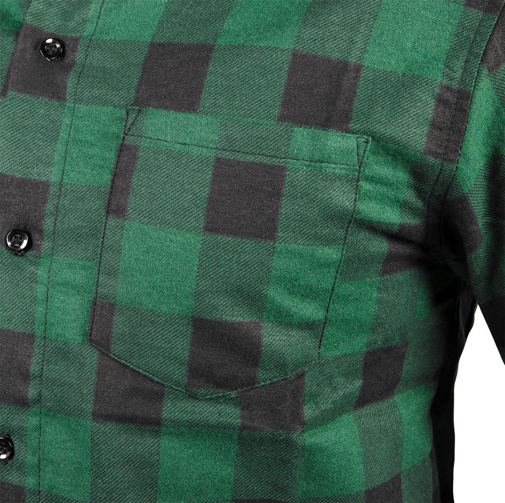 Flannel shirt, green, size XXXL