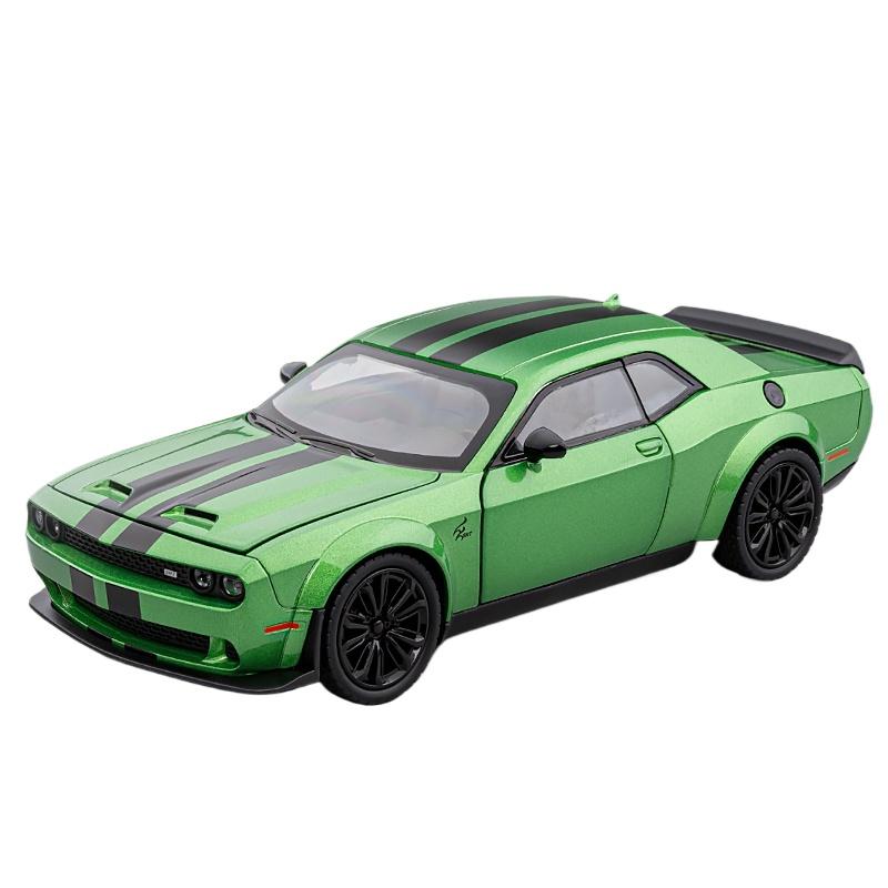 

1/22 Dodge Challenger Redeye Hellcat Super Muscle Sports Car Alloy Metal Diecast Car Model Sound & Light Collection Hobbies Gift зелёный