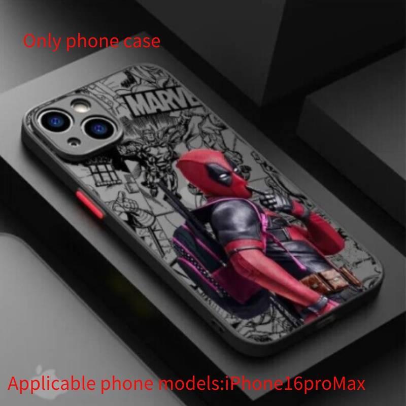 Marvel Deadpool Printed Silicone Phone Case For Iphone16promax Style 1