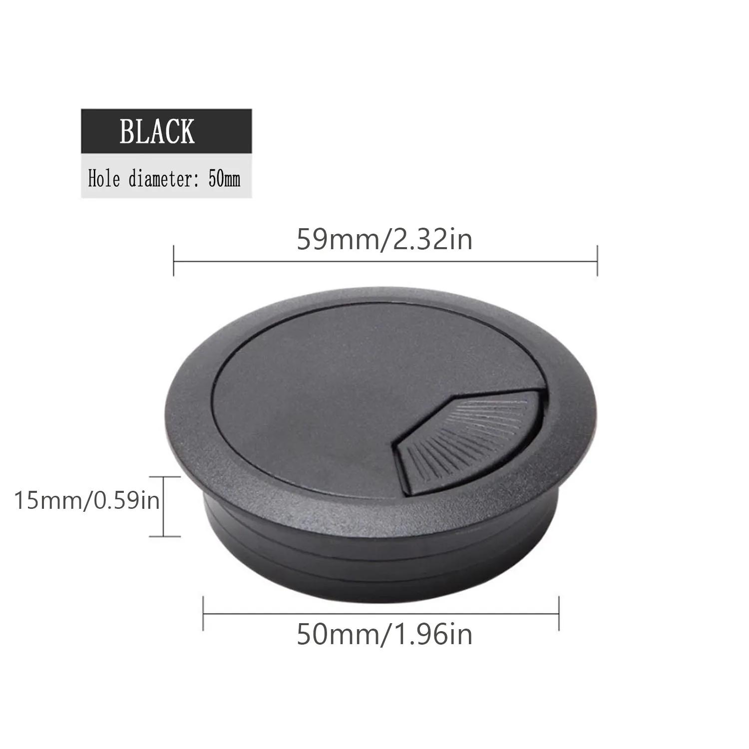 

1/2/4/5pcs Desk Cord Grommet Wire Hole Cover Line Outlet Port Threading Box Cover Cable Passing Box Office Table Cable Organizer 1pcs