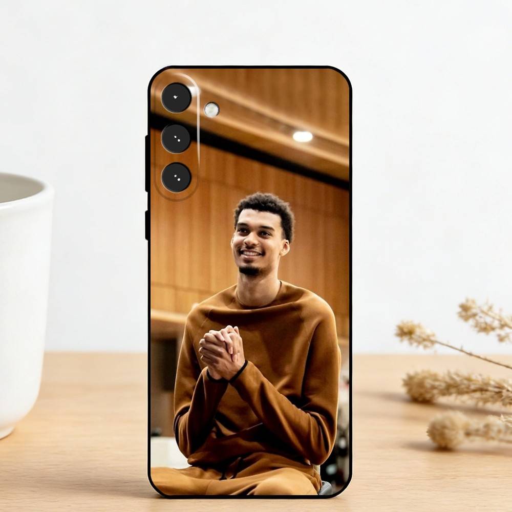 B-Basketball Star V-Victor W-Wembanyama Phone Case For Samsung Galaxy A73,A72,A71,A70,A53,A52,A51,Others Soft Black Cover