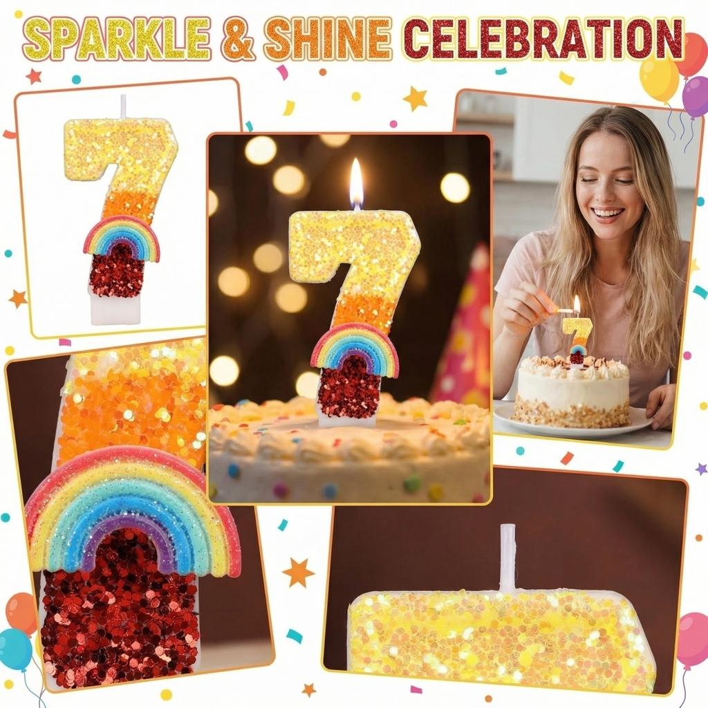 Fashion Cartoon Creative Birthday Candles Party Digital Candles