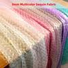 PVC Sequin Mesh Fabric Polyester Stage Performance Fabric DIY Baund Material  Stage Performance
