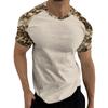 Camouflage Style Printed Raglan Sleeves Men's Short Sleeved Top