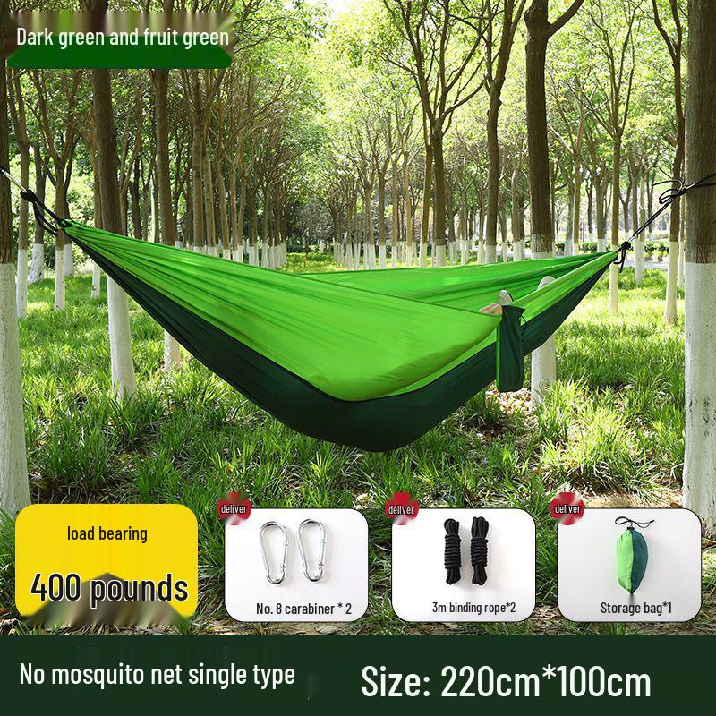 """Schnellöffnende Mückendichte Outdoor-Hängematte mit Netz - Einzel-/Doppel-, Kippsicher, Nylon"""