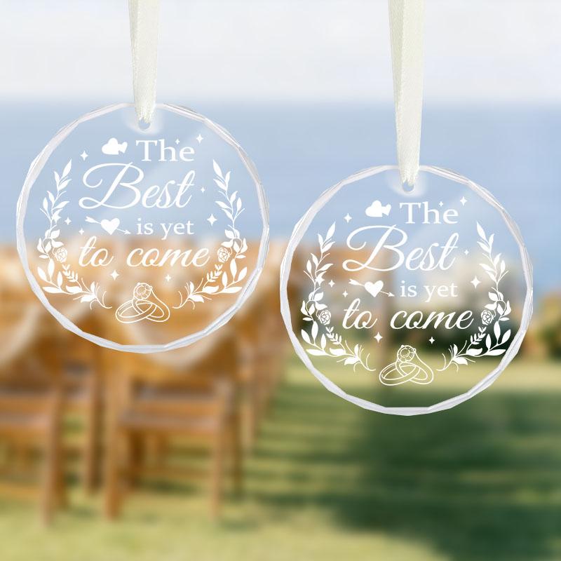 1pc/2pcs Engagement Gifts for Couple, Newly Wed Couples Gift, Glass Engaged Ornament, Just Engaged, Engagement Gift for Her, Bride, Bride To Be