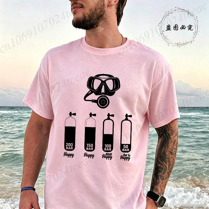 Summer New Style Fashion Unisexs Tshirt Scuba Diving Print Design Unisexs Trendy Shirt Tops Funny Tee Shirts Gifts For Scuba Divers
