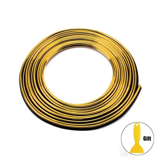 5m Car Decoration Soft Strip Decoration Instrument Panel Door Car Modeling Car Interior Decoration Strip Accessories
