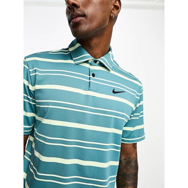 

Бирюзовые шорты-поло в полоску Nike Golf Tour