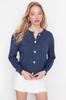 Women's Fashion New Cardigan Orange Soft Textured Jewel Buttoned Knitwear Cardigan