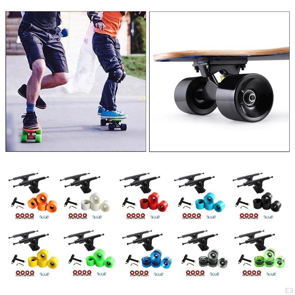 Skateboard Trucks 7'' Bearings Longboard Wheel Roller , Vibration Feet and Noise of the