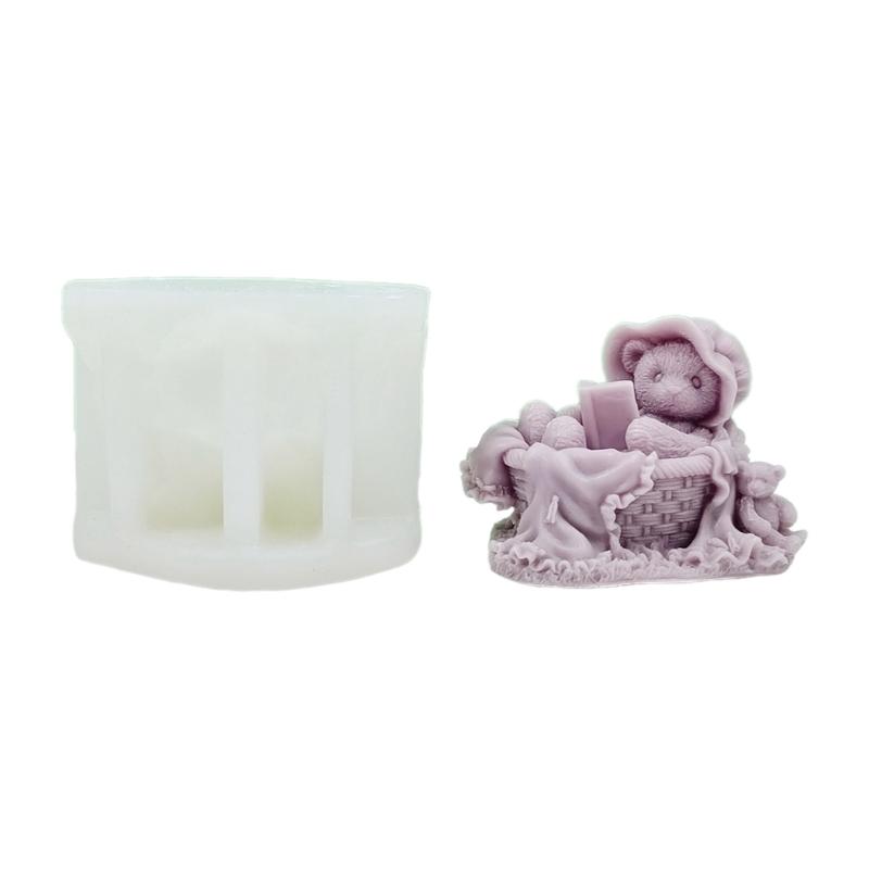 3D Bear Resin Molds Silicone Candle Mold Crystal Epoxy Casting Mold Jewelry Making Pendant Onament Craft Mould Handmade