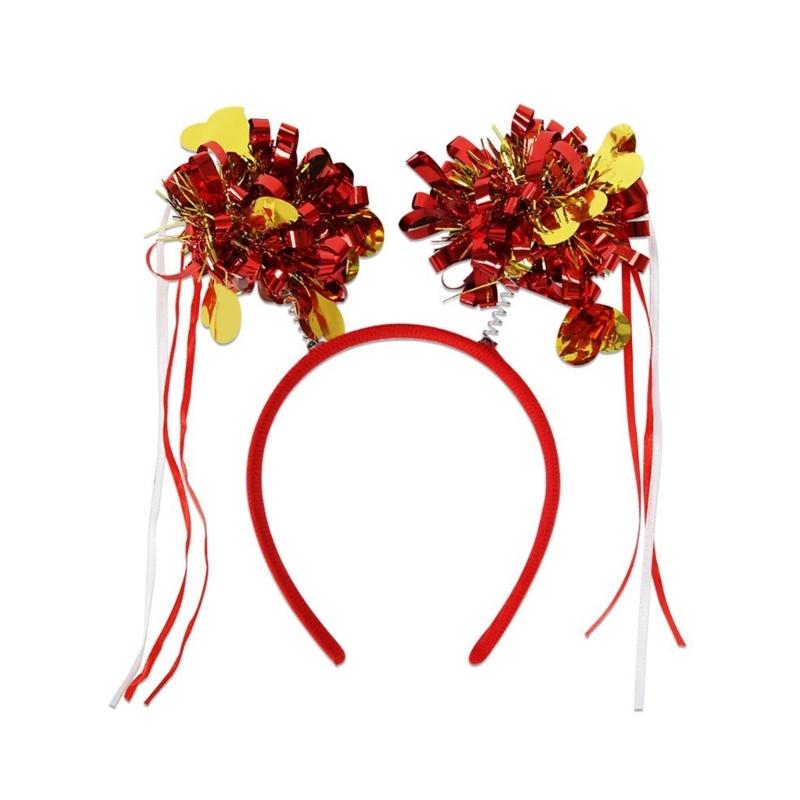 Shimmering Love Heart Hairhoop Glitters Hairband for Adult Teens Party Gathering Headwear Valentines Festival Accessory