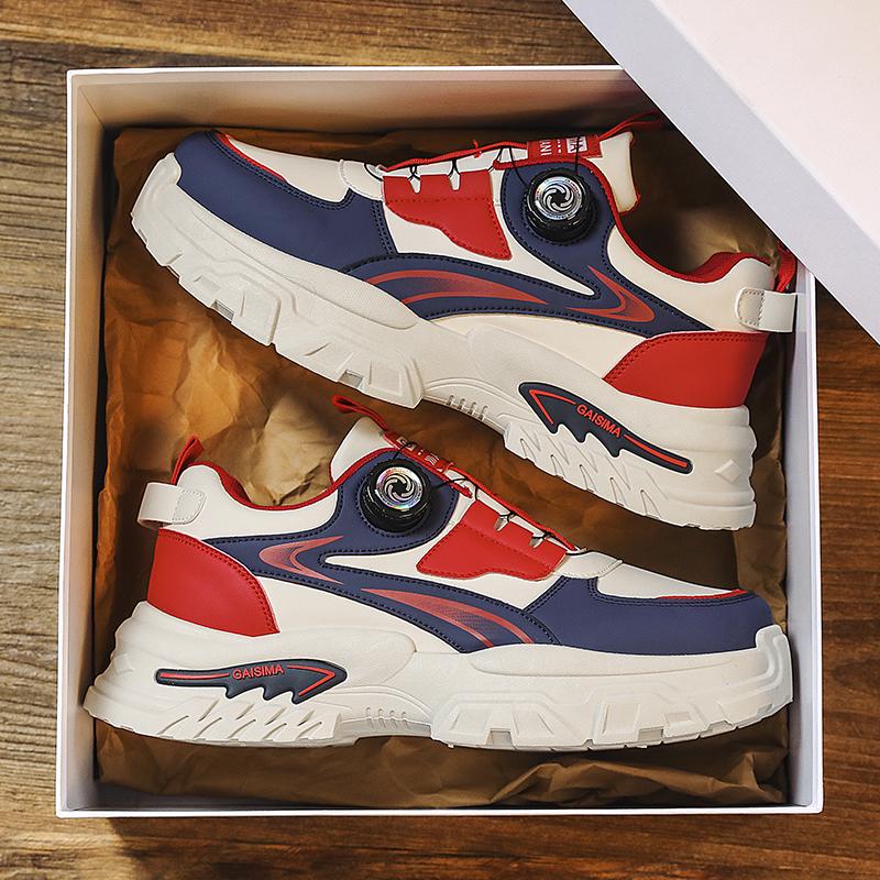 

2026 Autumn New Men s Versatile High-Top Trendy Thick-Soled Running Shoes Breathable Casual Trendy Shoes 39 красный