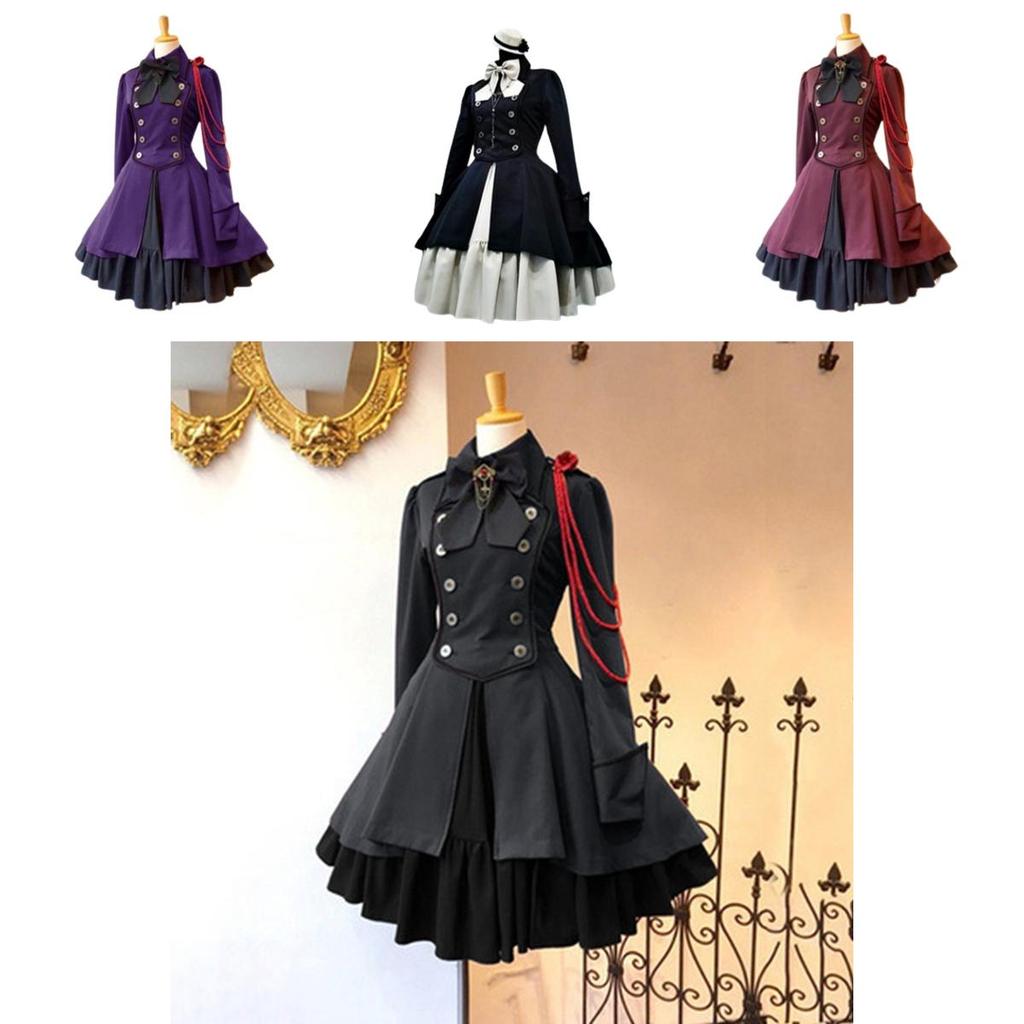 Medieval Renaissance Vintage Butterfly Long Sleeve Cosplay Dress