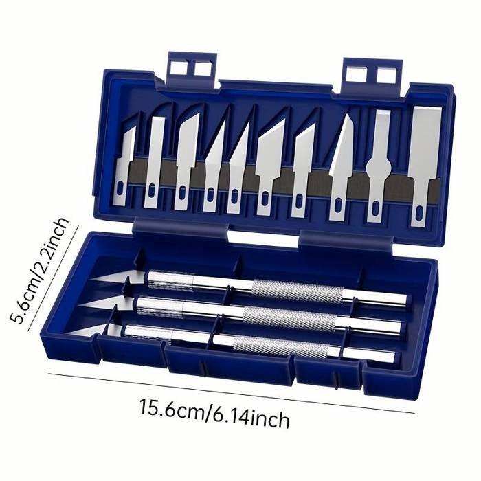 Scalpel Cutter - LC FRANCE - 13 pièces - Acier inoxydable - Durable - Précision