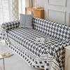 Houndstooth Sofa Cover Cloth Summer Ice Silk Summer Mat Sofa Towel Simple Modern Cool Feeling Leather Sofa Cover Full Cover Blanket 