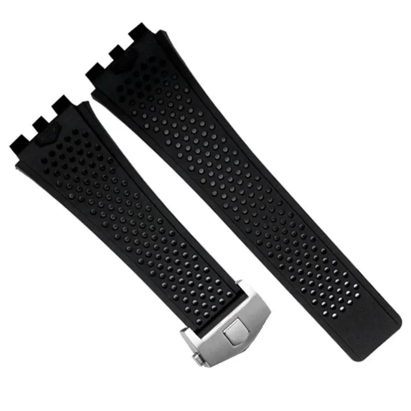 Gloednieuwe siliconen horlogeband voor TAG HEUER Carrera Series horlogeband voor heren concave convexe interface horlogeband armband