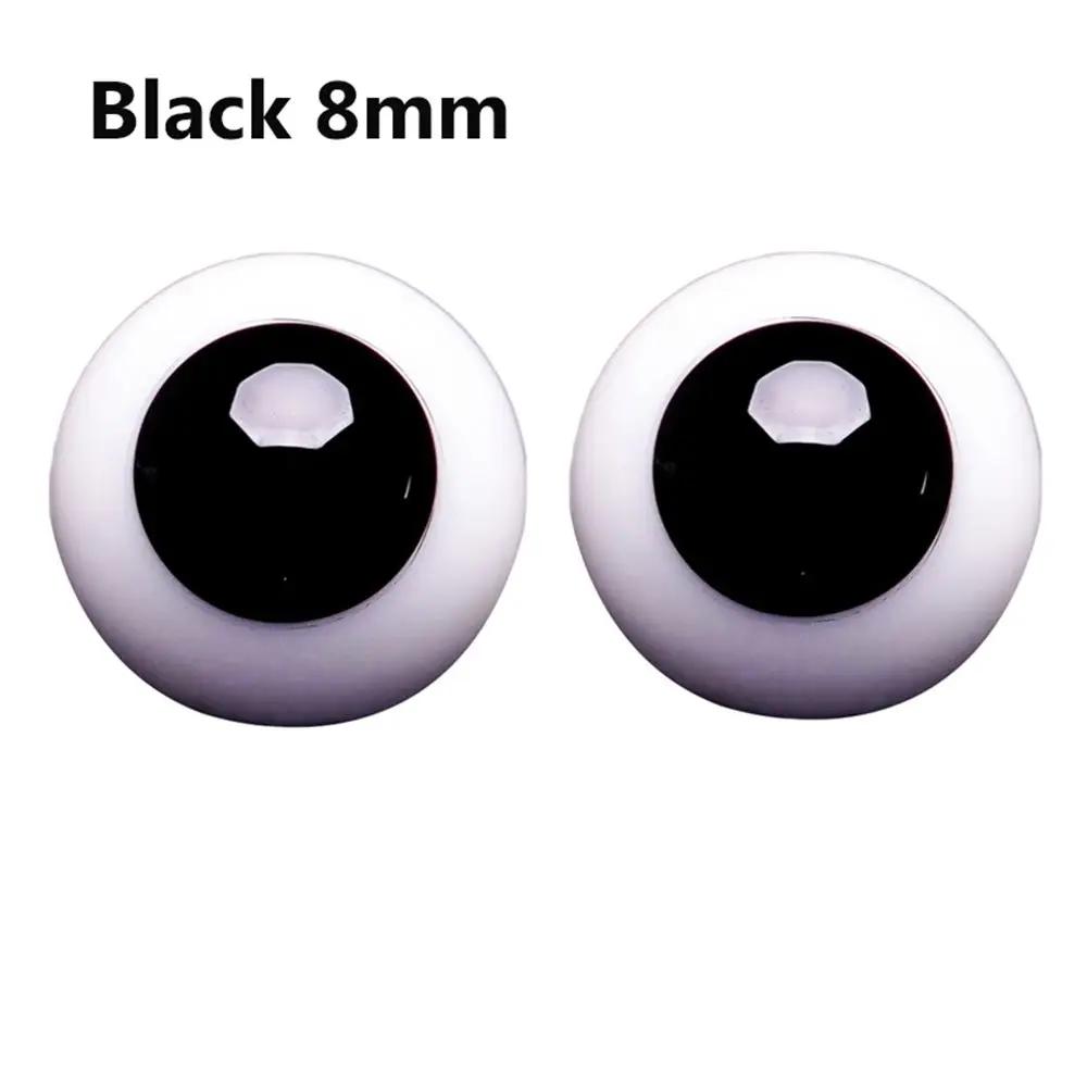 1Pair 6/8/10/12/14 Mm Glass Eyes Eyeball For Bjd Doll Blue Black Safety Animal Toy Eyes Diy Doll Making Crafts Toy Accessories
