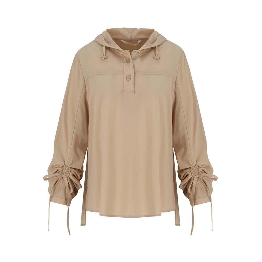 Sup Hoodie Sleeve Shirred T-Shirt (Oy9Lst7) Beige(25)/Fff