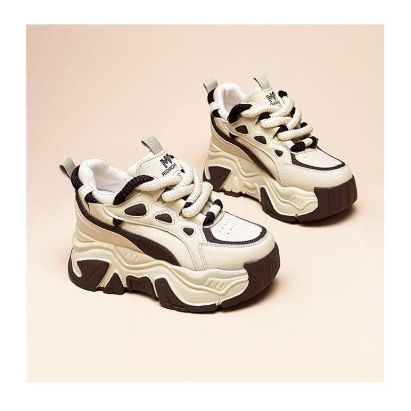 thick-soled women's models, autumn and winter casual sports shoes women's versatile trendy muffin women's shoes
