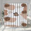 1 pièce Rideau de douche simple motif géométrique feuille capybara, Tissu polyester, Lavable en machine, Convient pour la décoration de salle de bain.