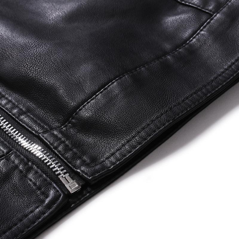Leather Jacket Men's Young Korean Version Slim Casual Men's Leather Jacket Locomotive Jacket