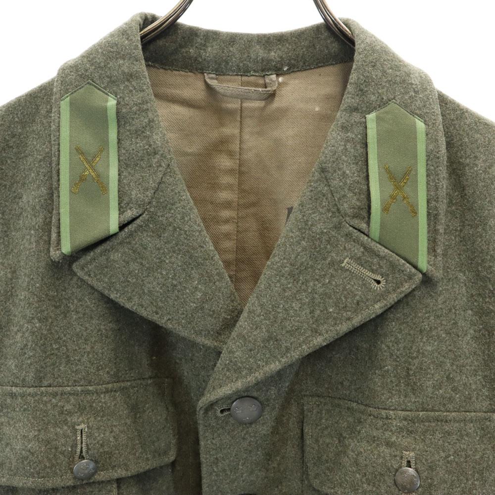 SWEDEN ARMY 40s Vintage Military Wool Jacket 104U With Manufacturer Label Men's Used