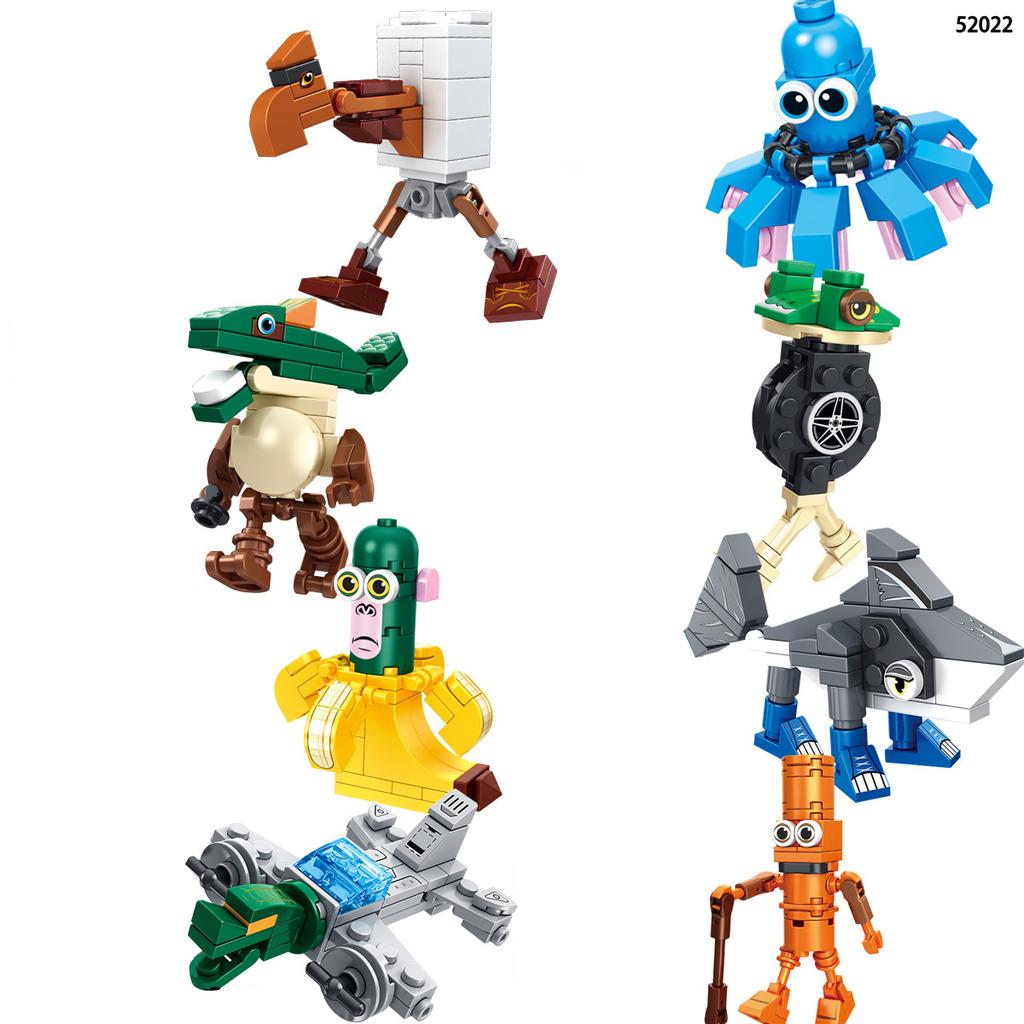 Figurka žraloka Tungtungsahur Stavebnice Tralalero Tralala Figurka Dětská Vzdělávací Stavebnice Skládací Hračka Dárek