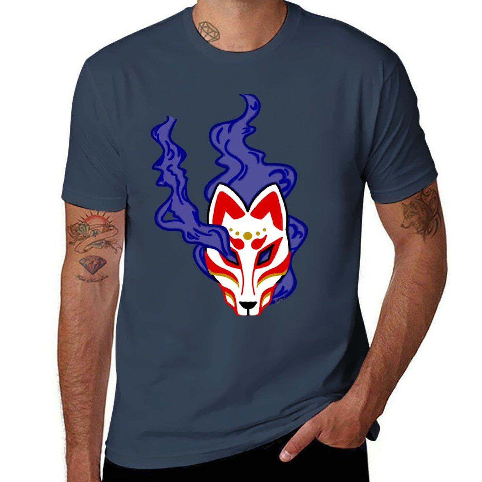 Smokey Kitsune TShirt Water Resistant Casual TShirt S