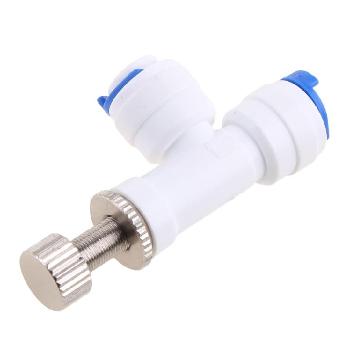1/4" Tube RO Water Filter Quick Connector Reverse Osmosis Flow-Regulating Valve