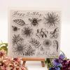Clear Stamp Seals Flowers Transparent Stamp Leaves Silicone Stamp for Cards Journal Scrapbooking Photo Decorations