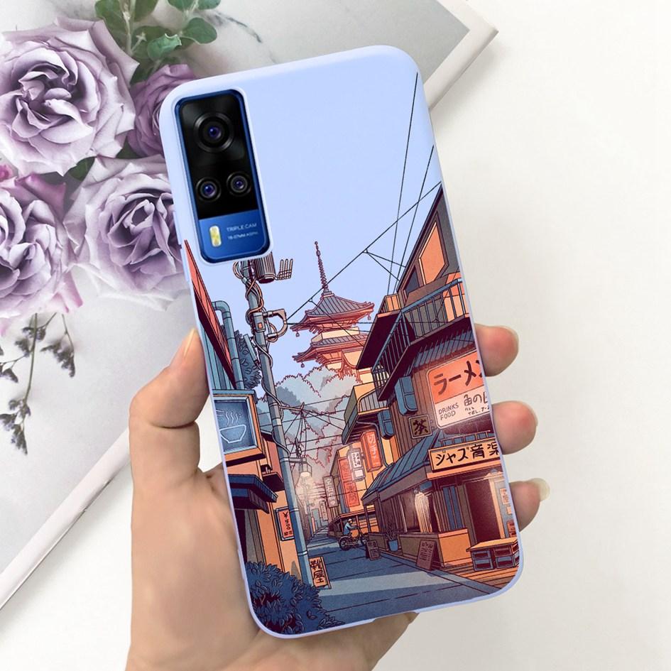 For Vivo Y31 2021 Case Cute Duck Cat Cartoon Coque Matte Soft Silicone Back Cover For Vivo Y51 Y51A Y53s Y 31 V2036 V2030 Fundas
