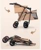 Compact Double-Layer Foldable Pet Stroller for Small Dogs and Cats