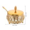 1 Set Barattolo Zucchero con Cucchiaino Vetro Trasparente Ermetico Contenitore Condimenti Contenitore Spezie Cucina Barattolo Spezie Decorativo Cucchiaino Caffè