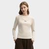 FILA Original Fashion Simple Classic Retro Sports Casual Versatile Comfortable Round Neck Slim Fit Long Sleeve T-Shirt Women tops Khaki F11W619214FBG