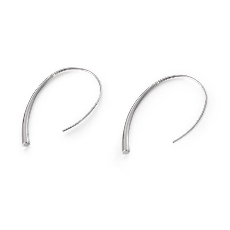 Korean Fashion Titanium Steel Line Earrings for Women