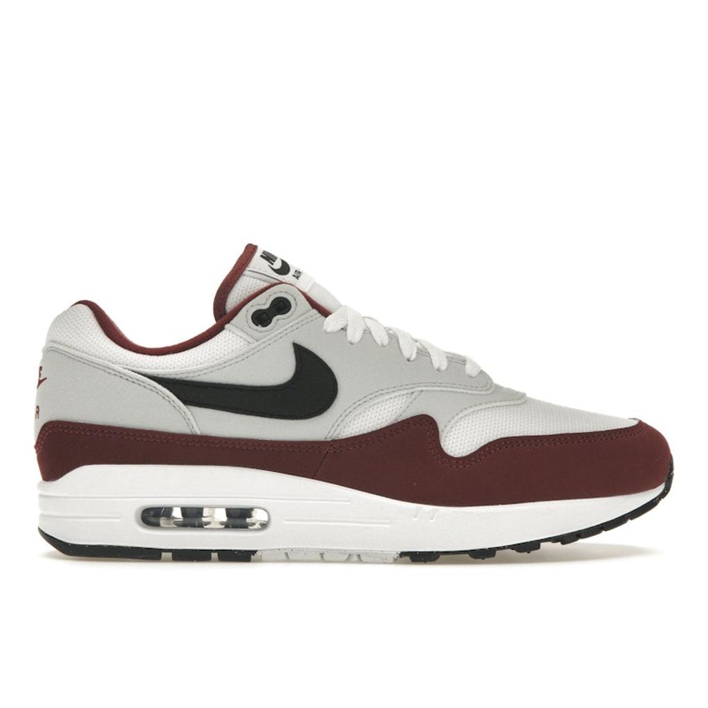 Nike Air Max 1 Dark Team Red Men Sneakers White Black Pure-Platinum FD9082-106