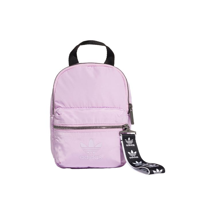 Adidas Originals Trefoil Mini Backpack With Zipper Closure Women Backpacks Pink Purple FL9618 Mini