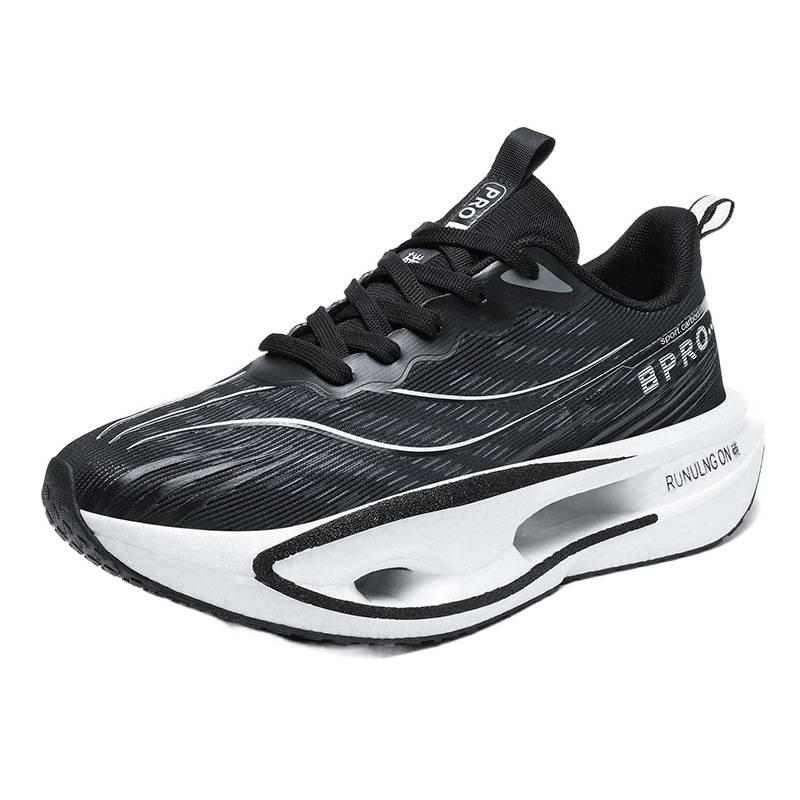 Red Rabbit Carbon Board Running Shoes Men's Popcorn Shock Absorbing Breathable Mesh High School Entrance Examination Racing Body Examination Shoes