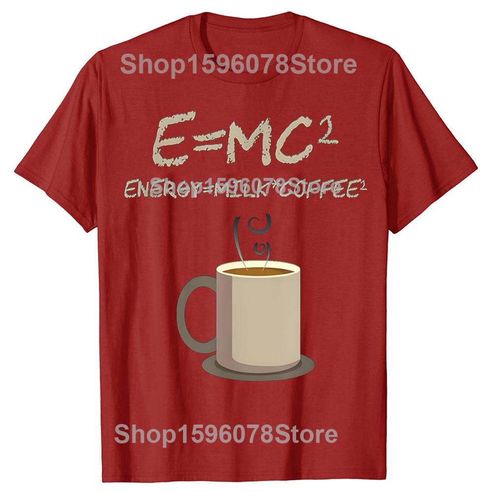 EMC2 Café Énergie Café au Lait Cadeau T-shirt Imprimé Personnalisé T-shirts Graphiques T-shirts Graphiques Camisas Streetwear