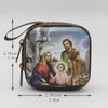 Virgin Mary Prayer Rosary Storage Bag 7x7cm Iron Artwork Religious Jewelry Box Elegant Cartoon Prayer Kit Religious Articles
