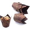 YoCosii 200Pcs Tulip Cupcake Liner Baking Cup-for Weddings, Birthdays, Baby Showers, Brown-Gold Wire, Brown-gold Pattern-200