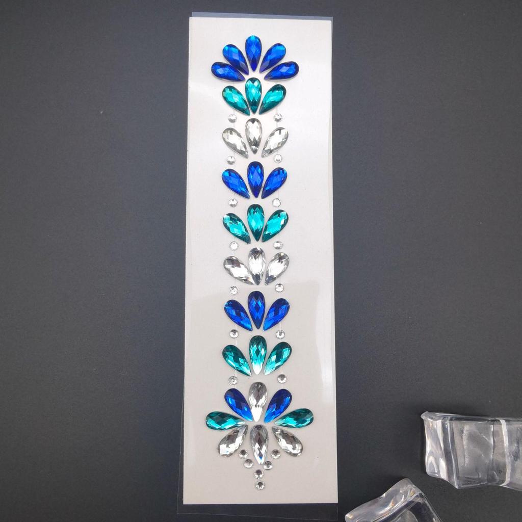 Rhinestone Masquerade Face Stickers for EDM & Carnival