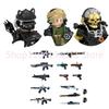 MOC UV Printing Military Building Blocks Accessories Soldier Figures  Special Forces Army Sniper Police Bricks Toy Children Gift