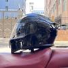 Motorcycle helmet peel-off helmet Men's and women's full helmets Bluetooth personality four-season locomotive big tail national standard